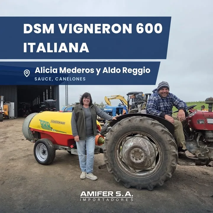 Atomizadora DSM Vigneron 600 en una entrega de AMIFER