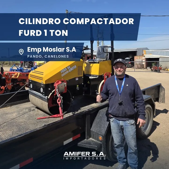 Cilindro compactador Furd by AMIFER 1 ton en una entrega de AMIFER